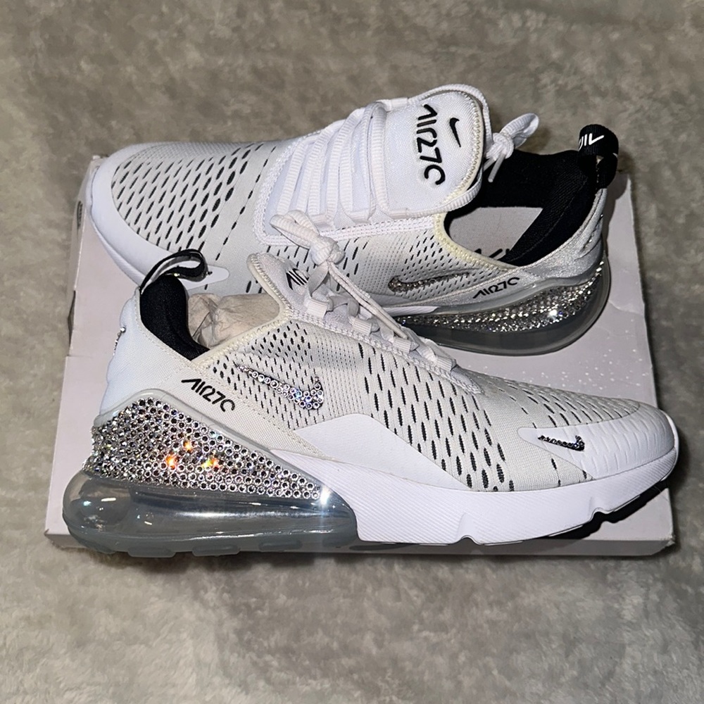 Size 11 women’s Nike 270 made with swarvowski diamonds